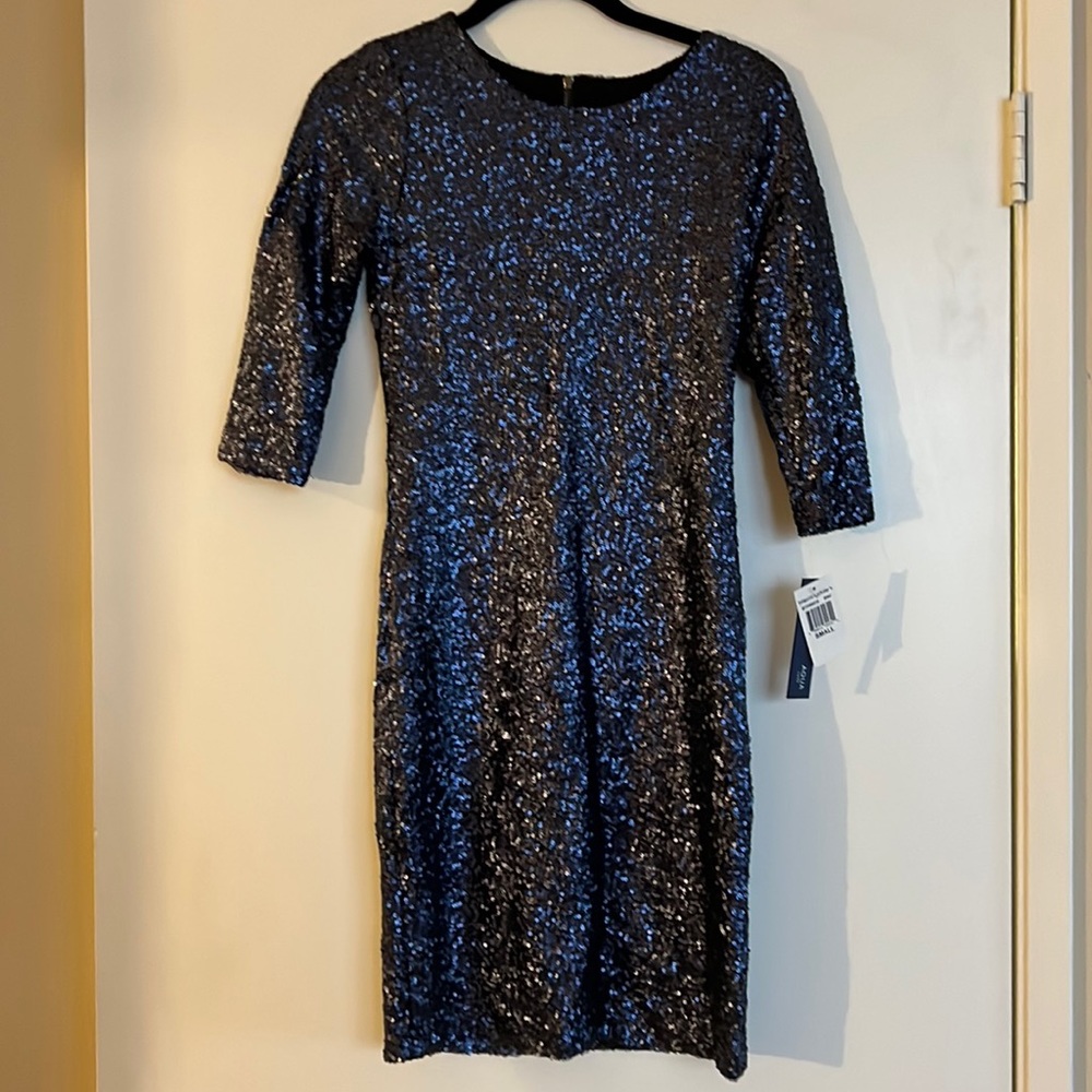 AQUA SEQUIN DRESS